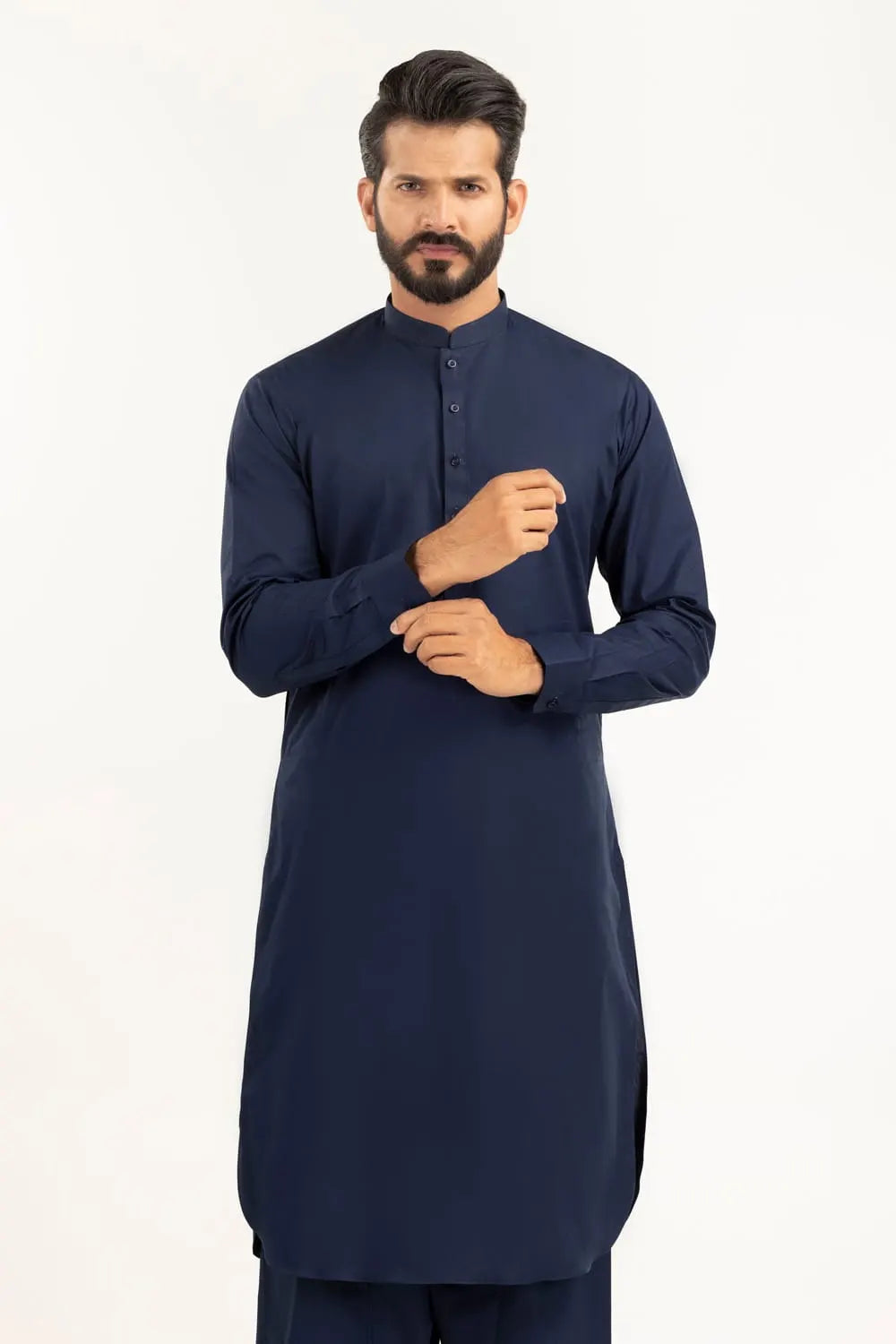 GulAhmed Unstitched Navy Blue Washing Wear Kurta Shalwar