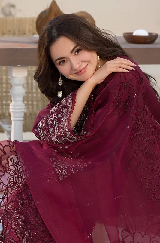3PC Chikankari Lawn Embroidered Suit – Hania Amer Collection