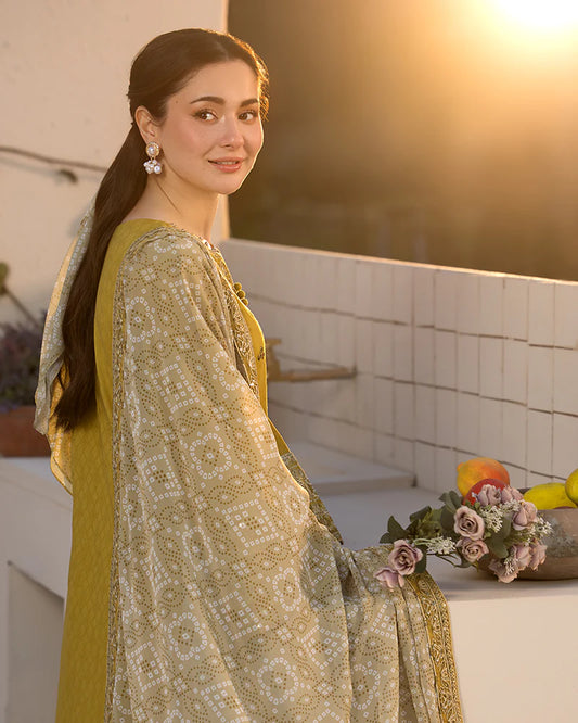 3PC Lawn Embroidered Suit – Qalamkar by Hania Amir