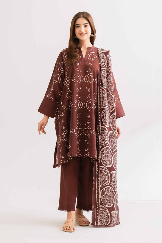 Winter 3PC Khaddar Printed Suit