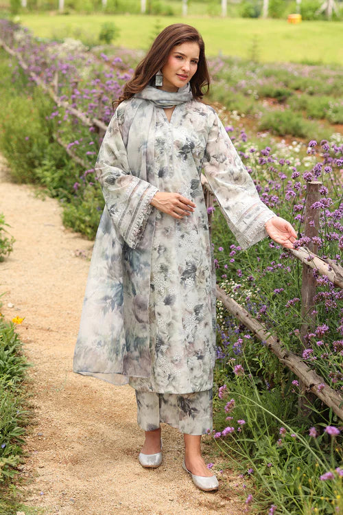 Winter 3PC Khaddar Embroidered Printed Suit