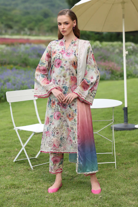 Winter 3PC Khaddar Embroidered Printed Suit