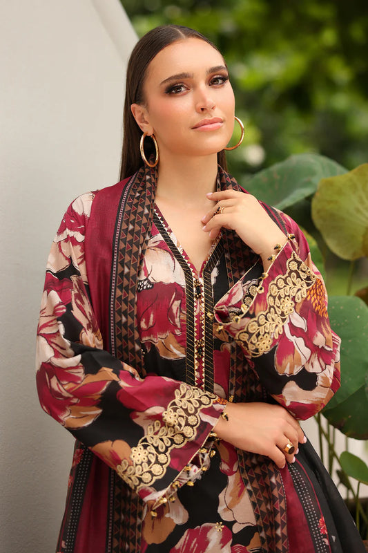 Winter 3PC Khaddar Embroidered Printed Suit
