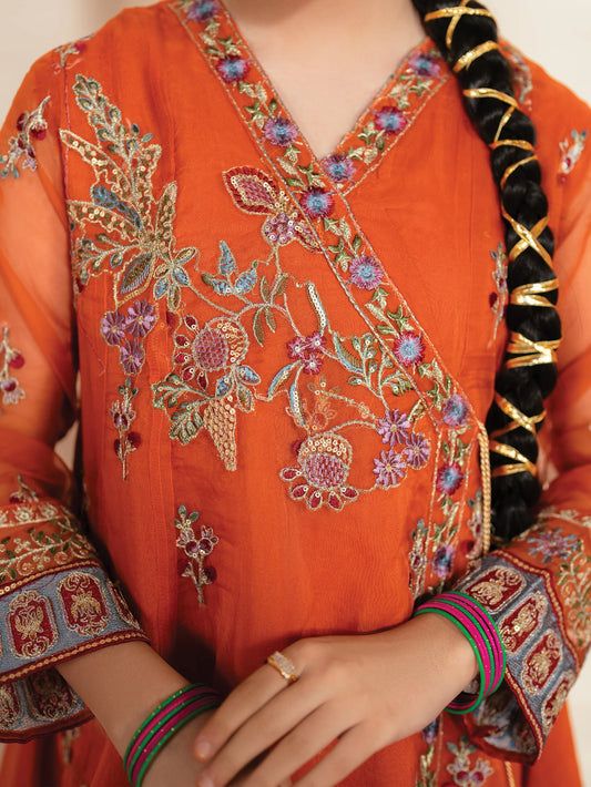 Aziza Kids Embroidered Suit – Stylish & Soft