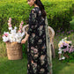 Bloom delicate floral Linen Embroidered 3-Piece