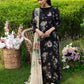 Bloom delicate floral Linen Embroidered 3-Piece