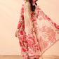 Pink 3 Piece Embroidered Linen Suit