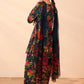 Teal 3 Piece Embroidered Linen Sui