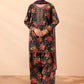 Teal 3 Piece Embroidered Linen Sui