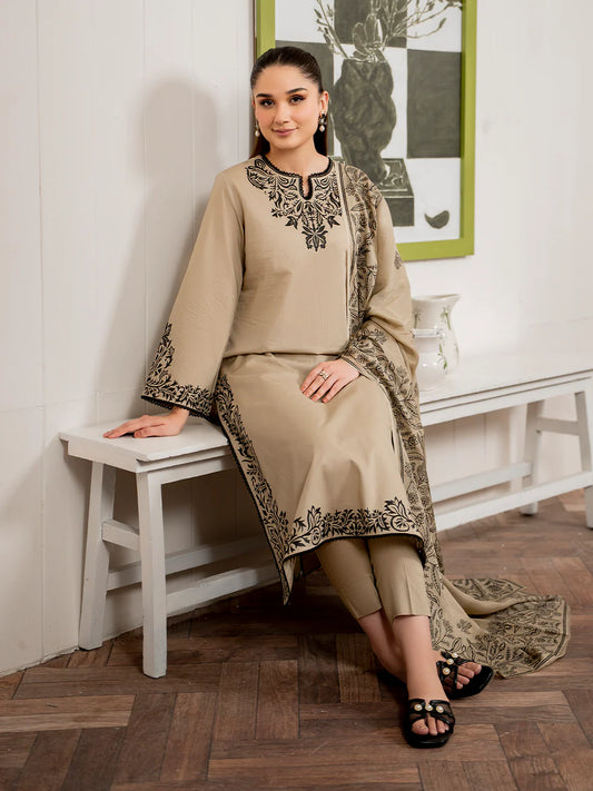 GARNET - 3PC Lawn Embroidered Shirt