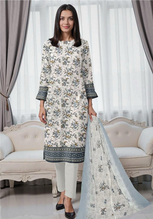 GulAhmed 3PC Printed Lawn Suit – Nextfit Store