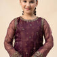 3 Piece Embroidered Cotton Net Suit