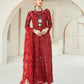Maryam Hussain Red Net Dress – 3 Piece