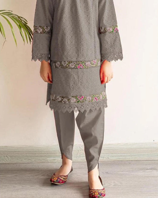 Elegant Kids Embroidered Suite