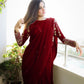 Multi Sequence with Pearls & Embroidery Saree Set