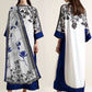 Stitched-BUTTERFLY KAFTAN Long Baggy Digital Printed 3-Piece Suit