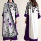 Stitched-BUTTERFLY KAFTAN Long Baggy Digital Printed 3-Piece Suit