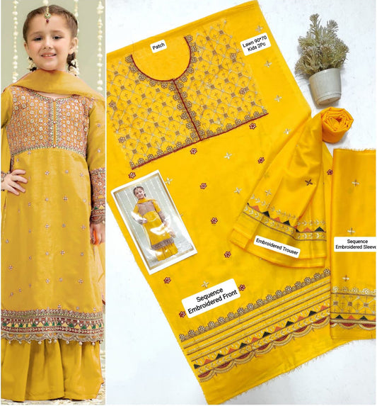 Princes Kids Embroidered Lawn Suit