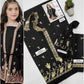 Kids Black Embroidered Suit
