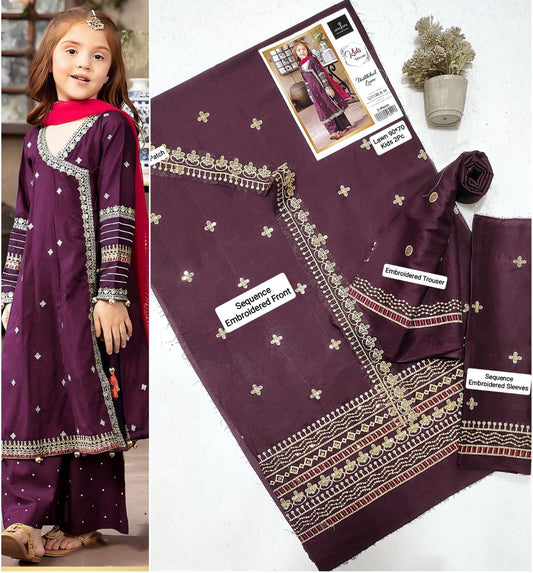 Kids Embroidered Suit