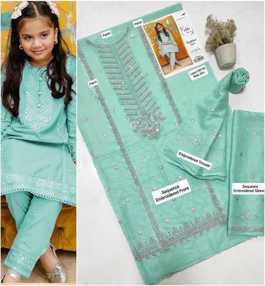 Premium Kids Embroidered Suit