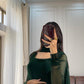 Stitched Bottle Green Flora 3PCS Chiffon Suit