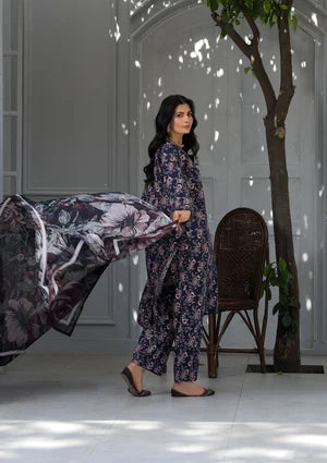 Winter 3PC Khaddar Printed Suit