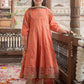 Kids 3PC Embroidered Linen Dress With Net Dupatta