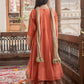 Kids 3PC Embroidered Linen Dress With Net Dupatta