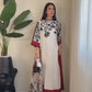 Stitched-BUTTERFLY KAFTAN Long Baggy Digital Printed 3-Piece Suit