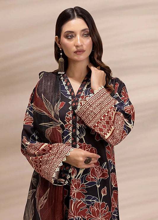 Winter 3PC Khaddar Printed Suit